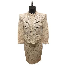 Dolce & Gabbana White Lace Set ( Jacket and Skirt) Other