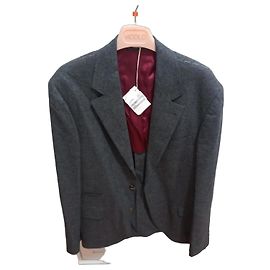 Brunello Cucinelli cashmere and silk blend jacket Grey