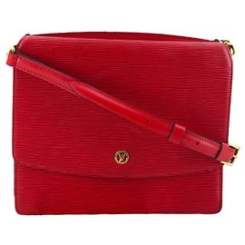 Louis Vuitton Borsa a tracolla messenger Epi Grenelle rosso vintage Rosso