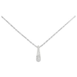 Autre Marque Platinum Diamond Necklace Silvery
