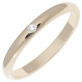Cartier 1895 Wedding Ring Au750 Diamond Ring Size 17 Golden