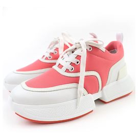 Hermès Baskets en cuir Hermes Rose Blanc