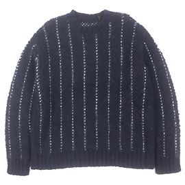 Sacai Jacquard Knit Pullover Blue Navy blue