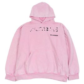 Moletom Balenciaga de ajuste médio com desenhos feitos à mão Rosa