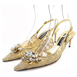 Dolce & Gabbana Décolleté in pizzo Lurex Rainbow Dolce&Gabbana D'oro