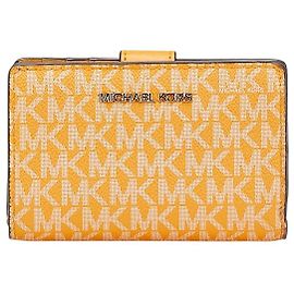 Cartera de PVC con cierre tipo bifold Michael Kors JET SET TRAVEL Castaño