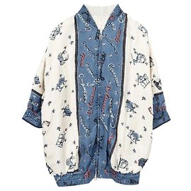 Blouson de seda Fendi ASTROLOGY MOTIF Blanco Azul Multicolor