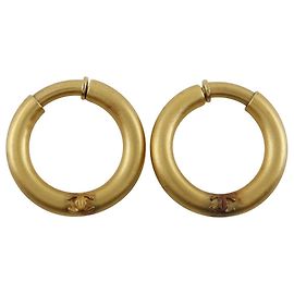 Pendientes Chanel Coco Mark Loop Dorado