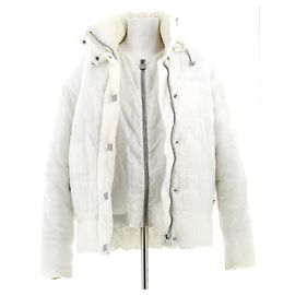Chanel Steppjacke Weiß Größe 38 Weiß
