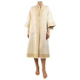 Autre Marque Giacca kimono oversize crema - taglia UK 6 Crudo