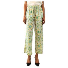 Heidi Klein Pantalon à imprimé vert avec cordon de serrage - taille XS Vert