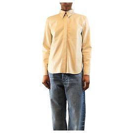 Nanushka Cream faux leather shacket - size XS Cream