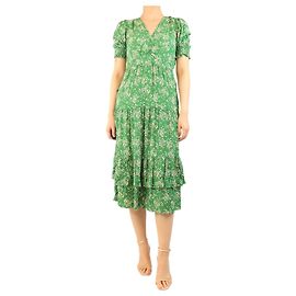 Ba&Sh Grünes Vika Midi-Kleid - Größe M Grün