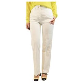 Autre Marque Vaqueros blancos de pierna recta - talla UK 8 Blanco