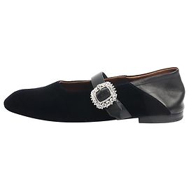 Autre Marque Ballerine in velluto blu navy - taglia EU 39 Blu navy