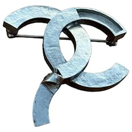 CC Logo Chanel Brosche Silber