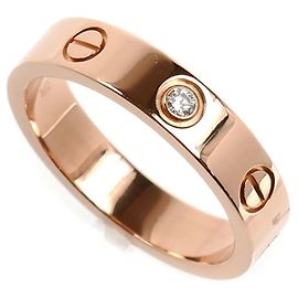 Cartier 18K Pink Gold Mini Love Diamond Ring Other