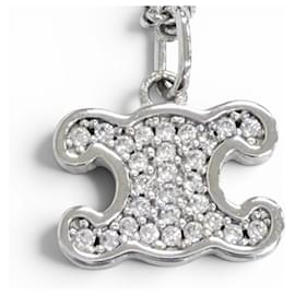 Céline Celine Triomphe Rhinestone Halskette Silber