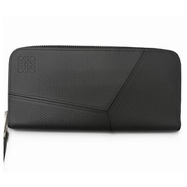 Portafoglio Loewe Puzzle Edge con zip Nero