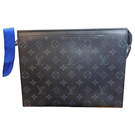 Pochette Louis Vuitton Monogram Eclipse Gris anthracite
