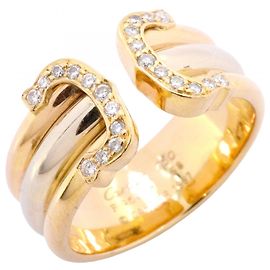 Cartier Men's 18K Multi-Gold Diamond Band Ring Other