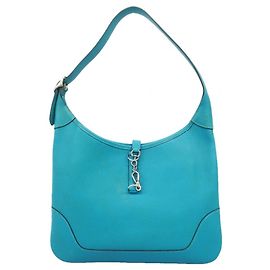Hermès Bolsa de Ombro Hermes Trim 31 em Turquoise Turquesa