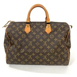 Louis Vuitton Speedy 35 Handbag Brown
