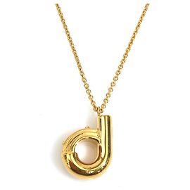 Colar de metal dourado Louis Vuitton Dourado