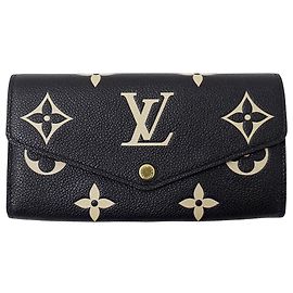 Portafoglio Louis Vuitton Monogram Empreinte Bicolore Nero Beige