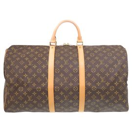 Borsa Boston Louis Vuitton Keepall 55 Monogram Marrone