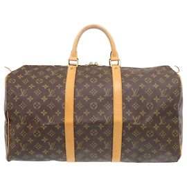 Sac Boston Louis Vuitton Keepall 50 Monogram Marron
