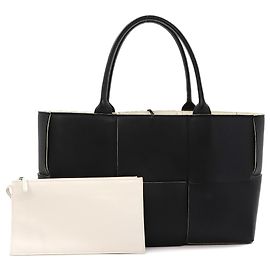 Borsa Tote Bottega Veneta Intrecciato Medium Arco Nero