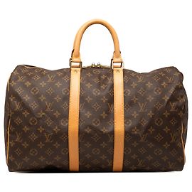 Louis Vuitton Marrom Monogram Keepall 45 Marrom