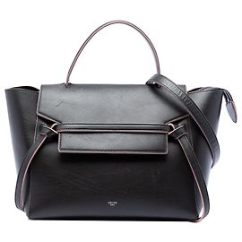 Céline Celine Black Mini Smooth Calfskin Belt Bag Black