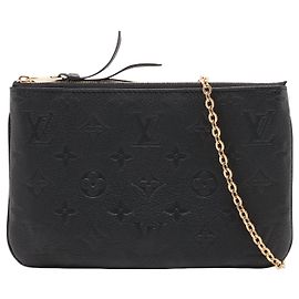 Pochette Double Zip Monogram Empreinte Noir Louis Vuitton Noir