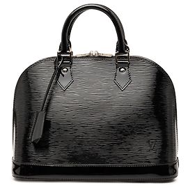Louis Vuitton Alma PM em couro Epi preto elétrico Preto