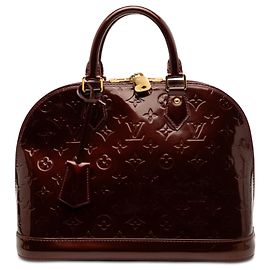 Louis Vuitton Alma PM Monogram Vernis rojo Roja Burdeos