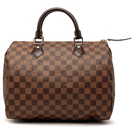 Louis Vuitton Marrom Damier Ebene Speedy 30 Marrom