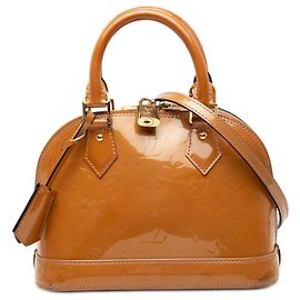 Louis Vuitton Alma BB in Vernis Monogram marrone Marrone Cammello
