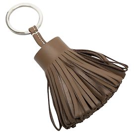 Hermès Brown Milo Lambskin Carmen Key Ring Brown Taupe
