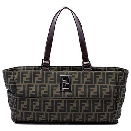 Fendi Brown Zucca Canvas Tote Brown