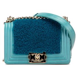 Bolsa de ombro Chanel Coco Mark Boy 20 Mini com corrente Laranja