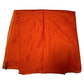 Echarpe transparente de cashmere e seda Hermès Laranja Laranja
