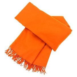 Hermès Echarpe de lã e cashmere laranja Hermes Laranja