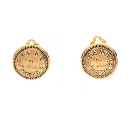 Orecchini Chanel Circle Logo D'oro