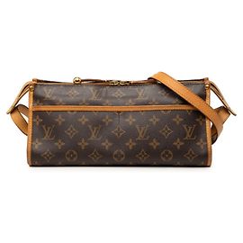 Bolso bandolera largo Louis Vuitton Monogram Popincourt Castaño Monograma