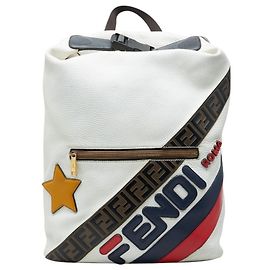 Fendi x FILA Mania Zucca Backpack White Multiple colors