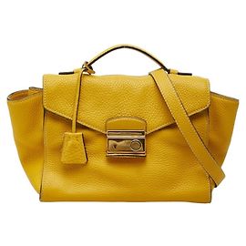 Prada Soundrock Handbag/Shoulder Bag Yellow