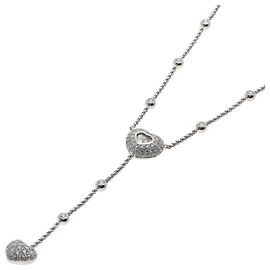 Collier Chopard Happy Diamonds en or blanc 18K Doré