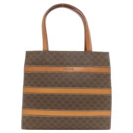 Céline Celine Macadam Pattern Handbag Brown